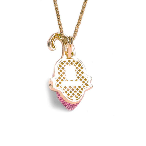 Iced Out Gold Kid Buu Pendant - 2
