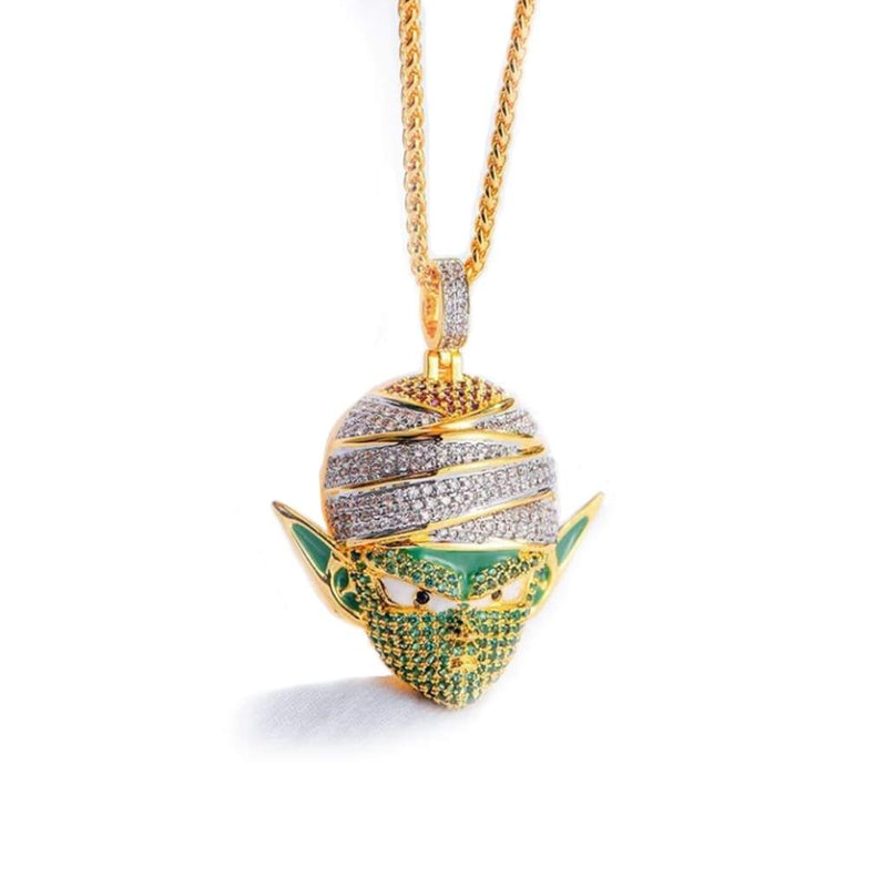 Iced Out Gold Piccolo Pendant - 24 - 2