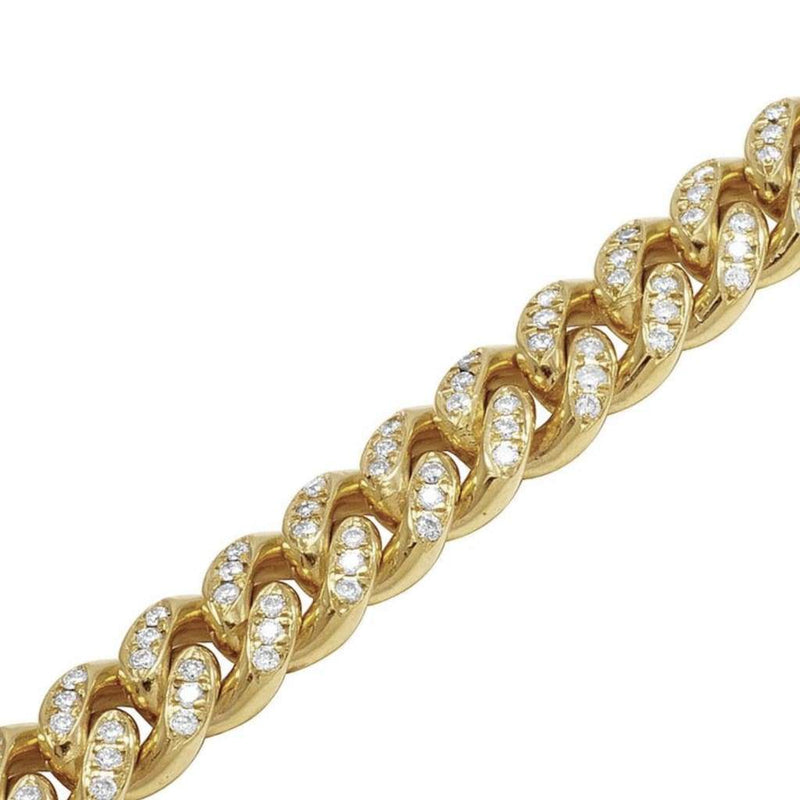 10mm Iced Out Gold Cuban Link Bracelet - 2