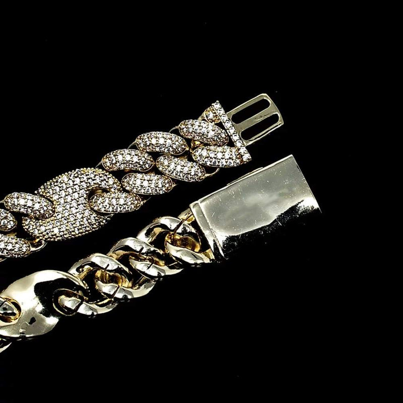 16mm Iced Out Gold Gucci Cuban Bracelet - 3