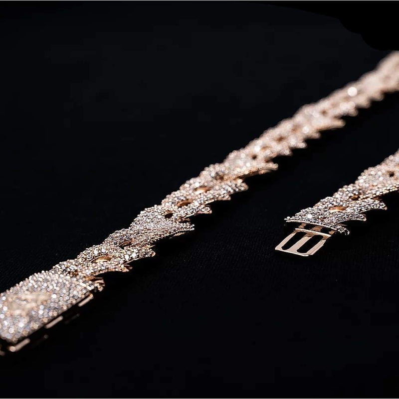 16mm Iced Out Rose Cuban Gucci Link Chain