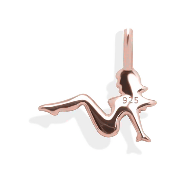Rose Gold Girl Pendant Iced Out