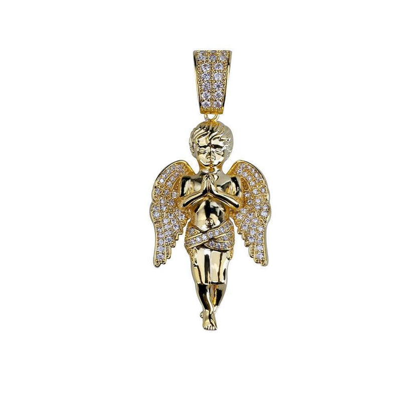 Iced Out Angel Pendant
