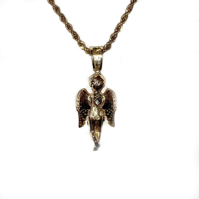 Iced Out Angel Pendant - 2