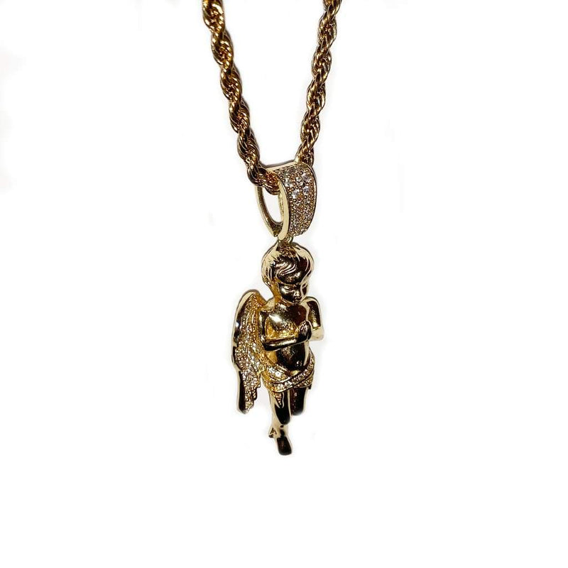 Iced Out Angel Pendant - 3