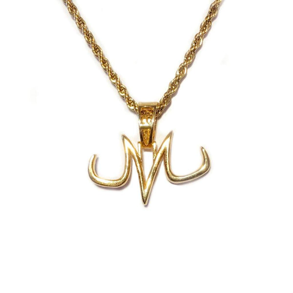 Iced Out Gold Majin M Pendant - 2