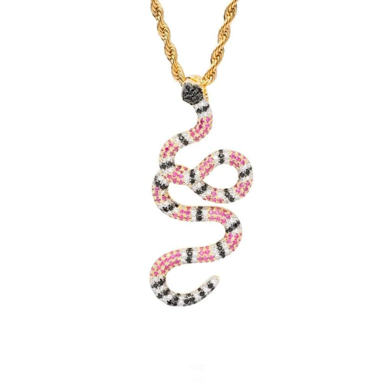 Iced Out Gucci Snake Pendant - 1