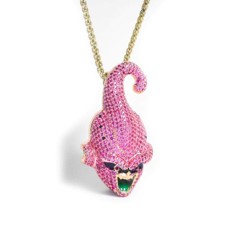 Iced Out Gold Kid Buu Pendant - 3