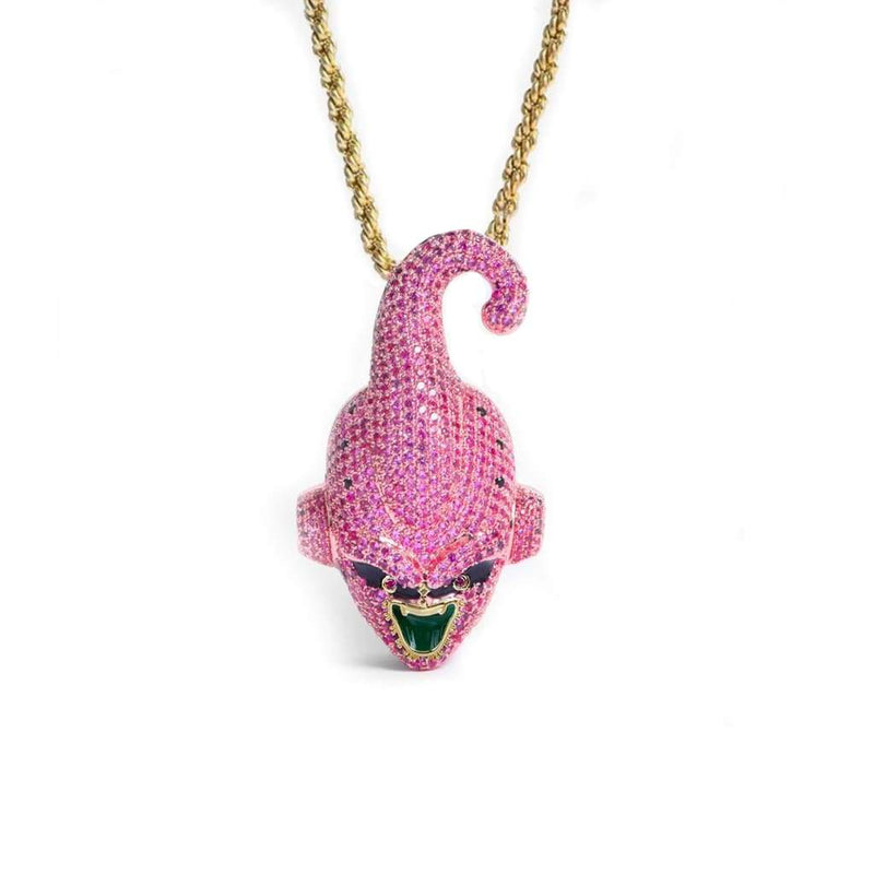 Iced Out Gold Kid Buu Pendant - 1
