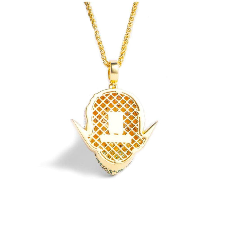Iced Out Gold Piccolo Pendant - 24 - 1