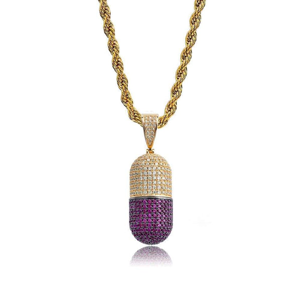 Iced Out Pill Pendant